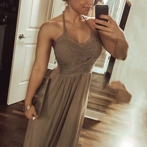 Flattering maxi halter dress